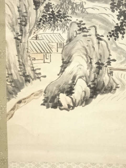 道具 ] - 道具 1861年 村山半牧筆 山水 肉筆紙本掛軸（保護箱